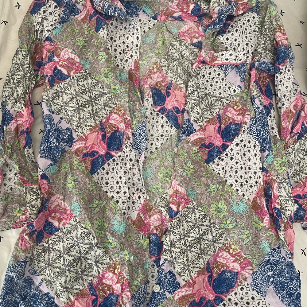 Victoria's Secret Floral Patchwork Blouse